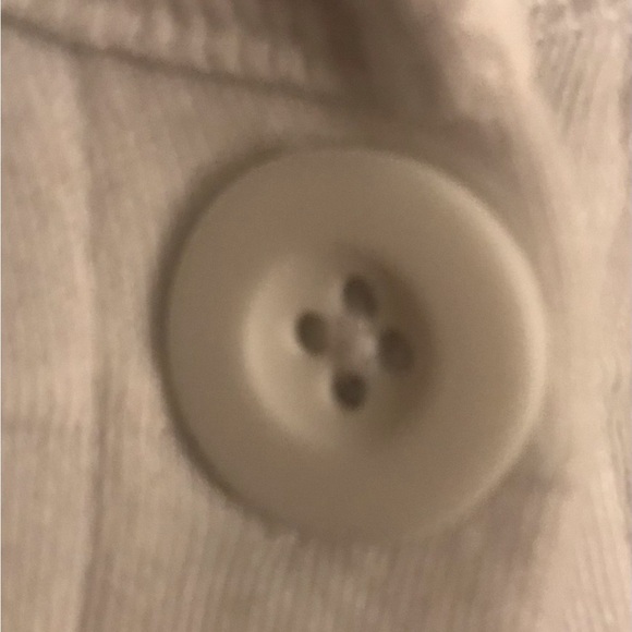 Vicki Wayne White Striped Cardigan Sweater Size L - Picture 5 of 7